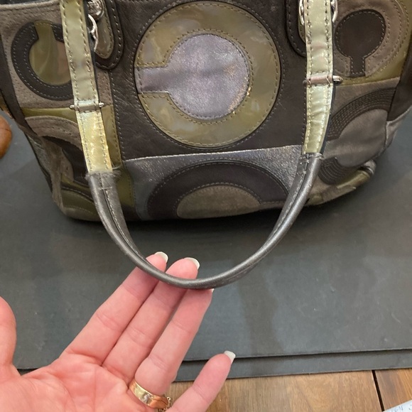 COACH MIA INLAID LOGO Handbag. 15748 PATCHWORK SHOULDERBAG tote purse​ - Picture 9 of 16